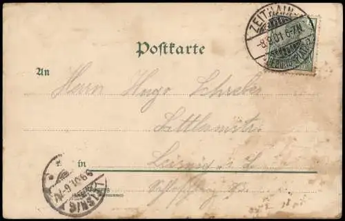 Litho AK Militär Gruss vom Manöver Künstlerkarte 1901   gel. Stempel Zeithain