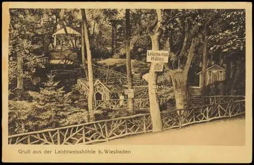 Ansichtskarte Wiesbaden Gruß aus der Leichtweisshöhle 1926