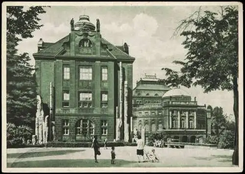 Ansichtskarte Chemnitz Museum und Oper 1956