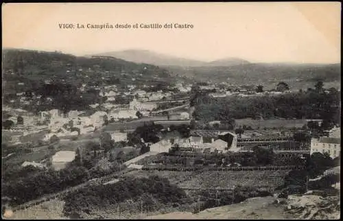 Postales Vigo La Campiña desde el Castillo del Castro 1914  Galicien