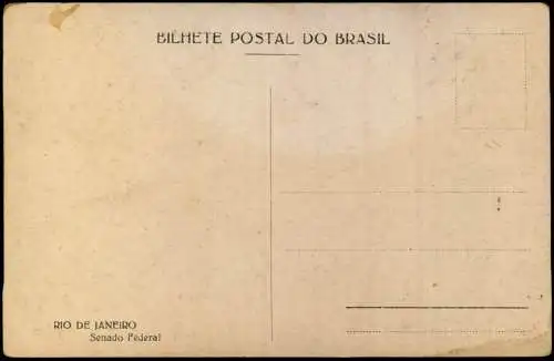 Postcard Rio de Janeiro Senado Federal - Fotokarte 1928  Brasil Basil