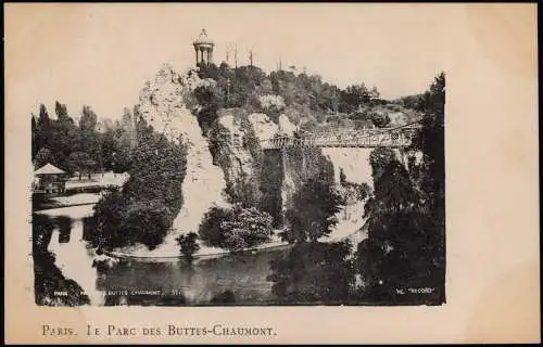 CPA Paris Le Parc des Buttes-Chaumont 1912