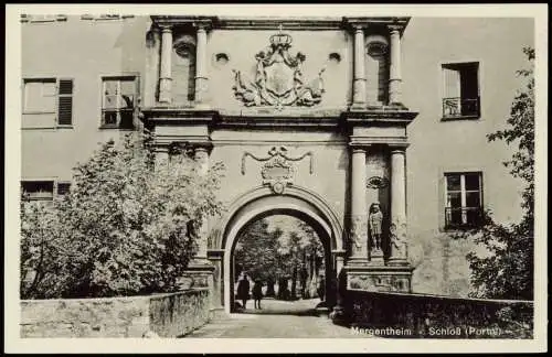 Ansichtskarte Bad Mergentheim Schloß (Portal) 1950