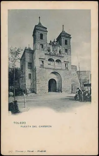 Postales Toledo PUERTA DEL CAMBRÓN 1912