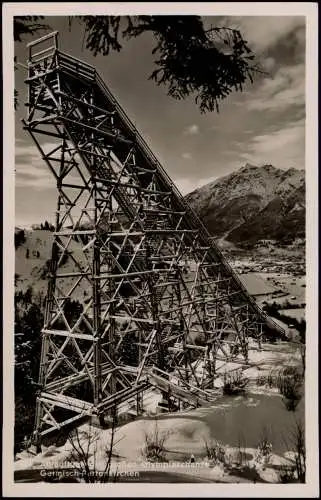 Garmisch-Partenkirchen Anlaufturm der großen Olympiaschanze 1938