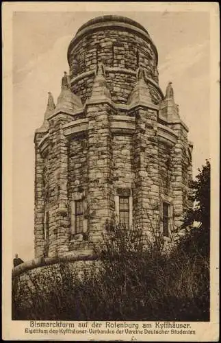 Ansichtskarte Steinthaleben-Kyffhäuserland Bismarckturm am Kyffhäuser 1930