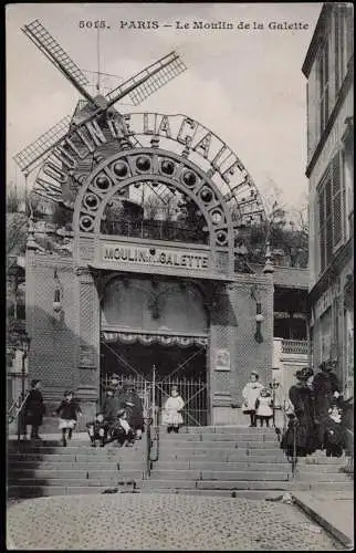 CPA Paris Le Moulin de la Galette Restaurant 1914