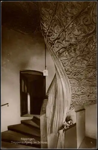 Ansichtskarte Göppingen Treppenaufgang im Schloss. 1926