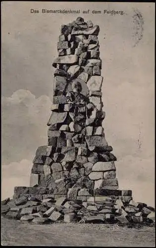 Ansichtskarte Feldberg (Schwarzwald) Das Bismarckdenkmal auf dem Feldberg 1912