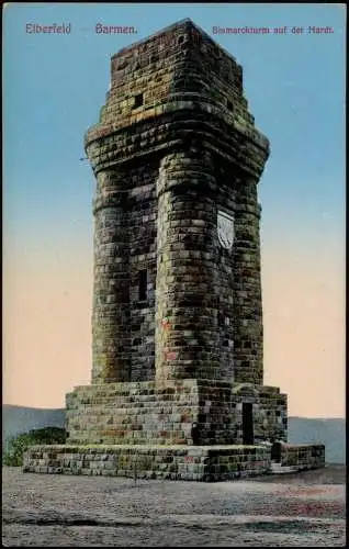 Ansichtskarte Barmen-Wuppertal Bismarckturm auf der Hardt Elberfeld 1914