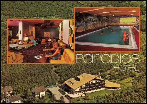 Cartoline Latsch 3 Bild Paradies Hotel Luftbild 1978  Südtirol