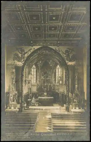 Ansichtskarte Oberstdorf (Allgäu) Kirche Altar Bemalung Fotokarte 1906