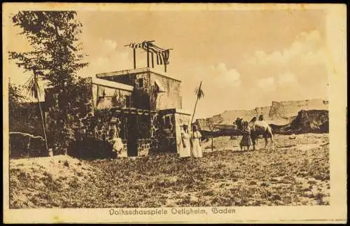 Ansichtskarte Ötigheim Freilichtbühne Volksschauspiele Beduinen 1922