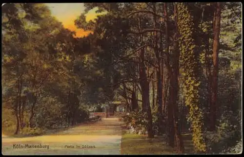 Ansichtskarte Köln Marienburg - Südpark 1910