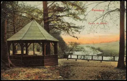 Ansichtskarte Pinneberg Partie am Gehölz - Pavillion 1909