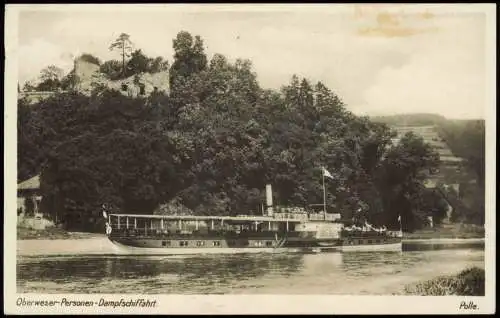 Bodenwerder-Polle Oberweser-Personen-Dampfschiffahrt. Dampfer 1933