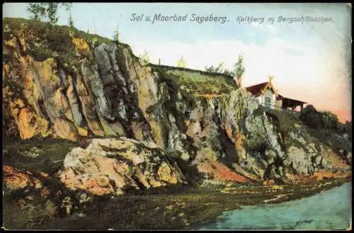 Ansichtskarte Bad Segeberg Kalkberg m. Bergschlösschen. 1909