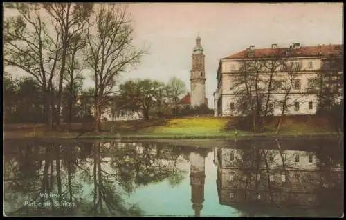 Ansichtskarte Weimar Partie am Schloss. color Fotokarte 1926