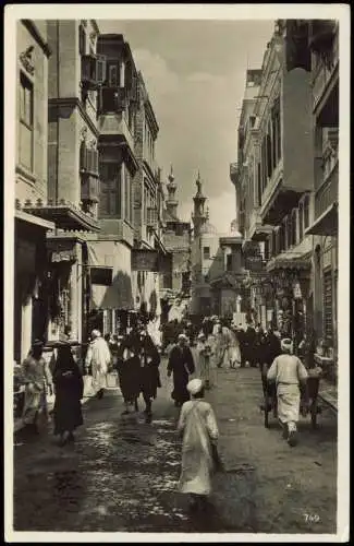 Postcard Kairo القاهرة Old Cairo Street 1930