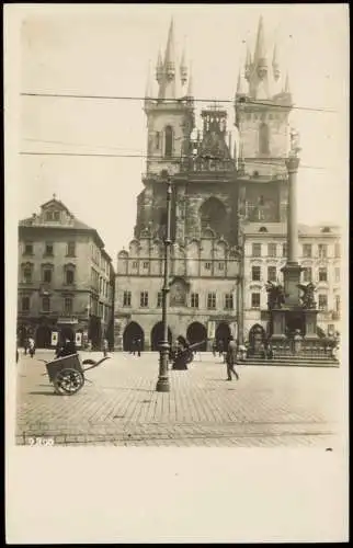 Prag Praha Partie an der Teynkirche Týnský chrám 1929 Privatfoto