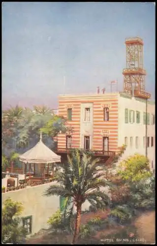 Postcard Kairo القاهرة HOTEL DU NIL CAIRO 1910