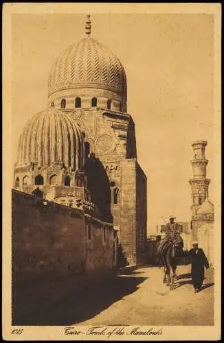 Kairo القاهرة Cairo Tombs of the Mamelouks, Strassen-Ansicht 1910