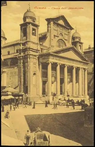 Cartoline Genua Genova (Zena) Kirche Chiesa dell' Annunziata 1910