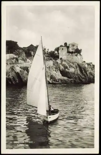 Genua Genova (Zena) Segler, Castello GENOVA-NERVI Umland-Ansicht 1934