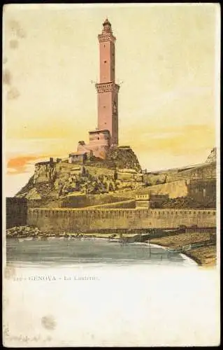 Genua Genova (Zena) La Lanterna Partie am Leuchtturm, Lighthouse 1900