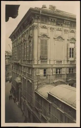 Cartoline Genua Genova (Zena) Straßen Partie am Palazzo Bianco 1920