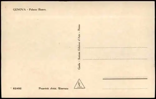 Cartoline Genua Genova (Zena) Straßen Partie am Palazzo Bianco 1920