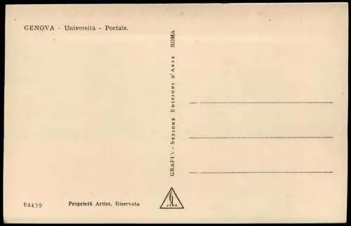 Genua Genova (Zena) GENOVA Università (Straßen-/Gebäude-Ansicht) 1920