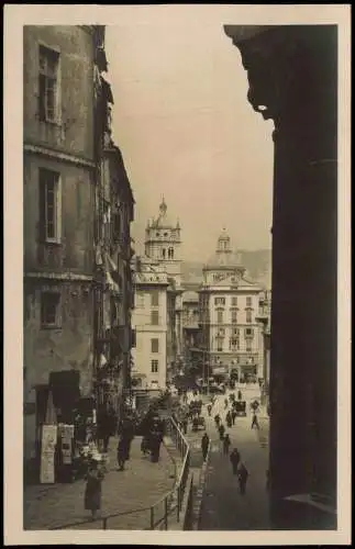 Cartoline Genua Genova (Zena) Via Wilson, Straßen-Ansicht 1920