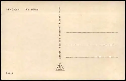 Cartoline Genua Genova (Zena) Via Wilson, Straßen-Ansicht 1920