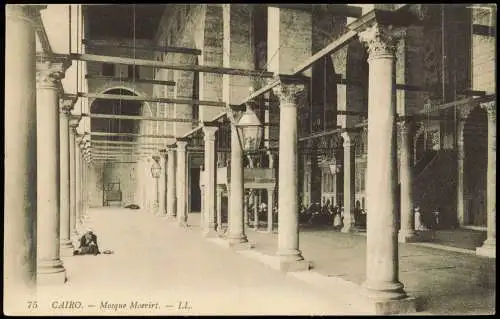 Kairo القاهرة Innenansicht Moschee Mosquee Mosque Moerirt 1910