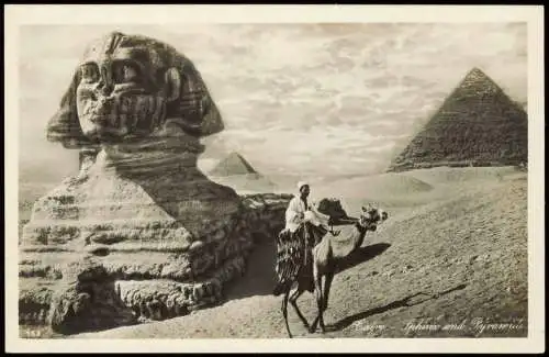 Kairo القاهرة The Sphynx Sphinx and Pyramids Pyramiden 1920