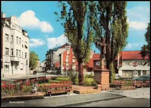 Großauheim am Main-Hanau Ortsansicht Partie am Rochusplatz 1960