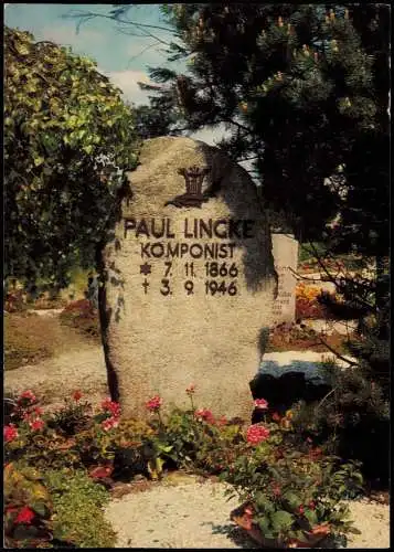 Hahnenklee-Bockswiese-Goslar Grabstätte des Komponisten Paul Lincke 1974