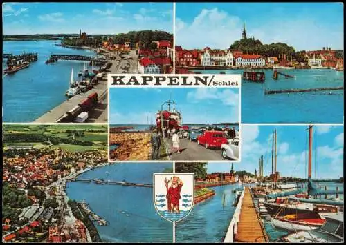 Kappeln (Schlei) Mehrbildkarte mit 5 Ortsansichten, u.a. Fährhafen 1981