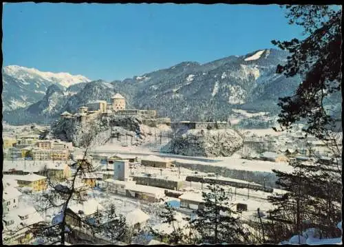 Kufstein Panorama-Ansichten Wintersportplatz gegen Kaisergebirge, Tirol 1976