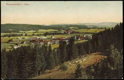 Ansichtskarte Biessenhofen Stadt und Fabrikanlage 1911