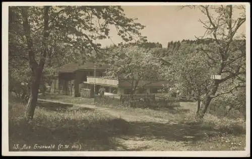 Ansichtskarte Grünwald (Oberbayern) Großes Bauernhaus - Fotokarte 1930