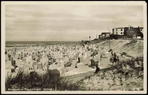 Ansichtskarte Wangerooge Strand und Promenade 1930