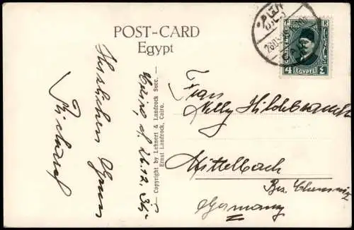 Postcard Kairo القاهرة Cairo-Native Seene Pyramide 1934  Egypt Ägypten