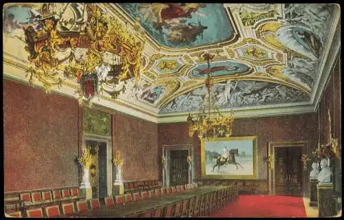 Ansichtskarte Hamburg Rathaus - Kaisersaal 1908