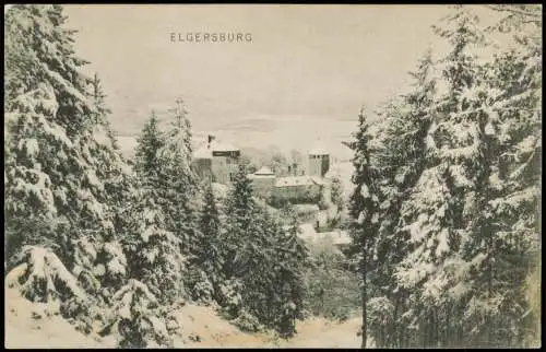 Ansichtskarte Elgersburg Schloss Elgersburg im Winter 1927