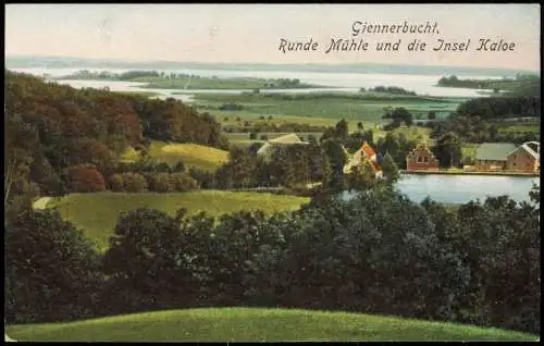 Postcard Kalø Kaloe Danmark Giennerbucht, Runde Mühle 1912