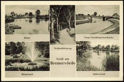 Ansichtskarte Bremervörde Hafen Bürgerpark Walkmühlenweg MB 1961