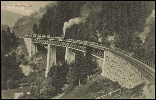 Ansichtskarte Breitnau Höllsteigviadukt Dampflokomotive 1912