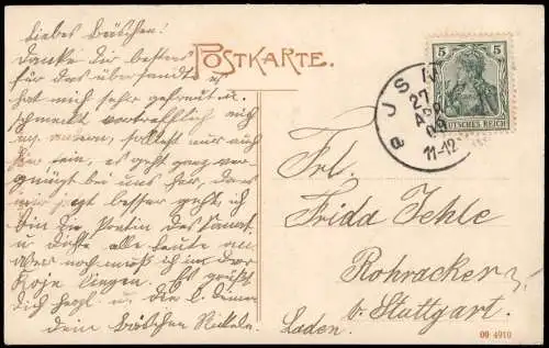 Ansichtskarte Isny Heilstätte Überruh 1909